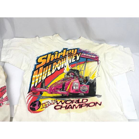 VTG Lot of 3 Signed Shirley Muldowney Cap Graphic Tee Drag Racing 90s TShirt Hat - Picture 15 of 16